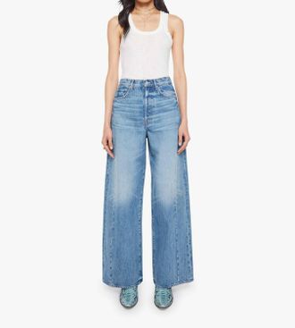 Mother Pipe Dream Button Sneak Barrel Leg Jeans In Folk Star
