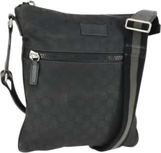 Gucci Pre-owned Nylon Cross Body Tas - Dames - Vintage Schoudertas - Zwart - ONE Size - Nylon - Vintage