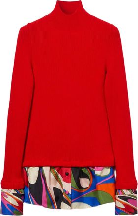 Pucci Maglione con stampa Onde - Rosso
