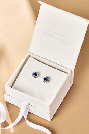 Anthropologie Sapphire Post Earrings