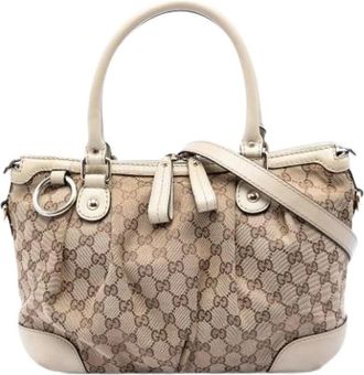 Gucci Pre-owned Handbags, female, Beige, Size: ONE SIZE Pre-owned The Sukey
