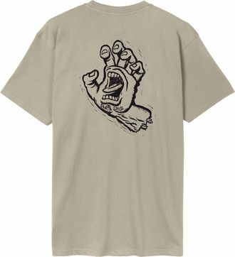 Santa Cruz T-Shirt SANTA CRUZ STAMPED SCREAMING HAND T-SHIRT, Herren, Gr. XL, stone grau, Obermaterial: 100% Baumwolle, Shirts T-Shirt, f&uuml;r Erwachsene, sportlich