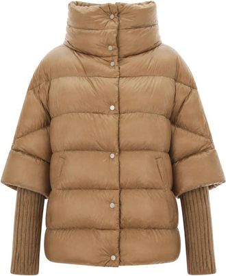 Herno Gewatteerde jas - Dames - Winterjassen - Bruin - L - Wol - Jassen