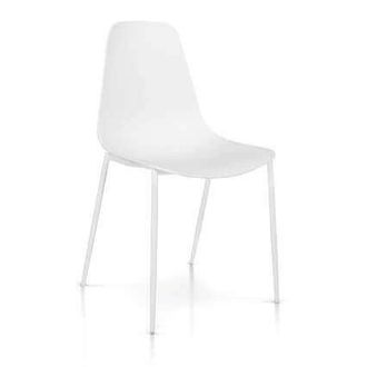 Milani Home Sedia Per Sala Da Pranzo, Cucina In Plastica Di Design Moderno E Contemporaneo Di Alta Qualit&agrave; Per Sala Da Pranzo, Cm 52,5x48x88 H
