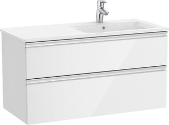 Roca Roca - Pack Unik Mueble Base De 2 Cajones + Lavabo The Gap Color: Roble City Texturizado - Medidas: 1005x460x537 Mm - Posici&oacute;n Del Lavabo: Izquierda