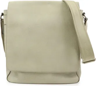 Louis Vuitton Milo Messenger Taiga Leather Beige Leather Handbag (Pre-Owned)