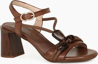 Hispanitas Womens Orquidea Womens Block Heel Sandals - Brown - Size: 6