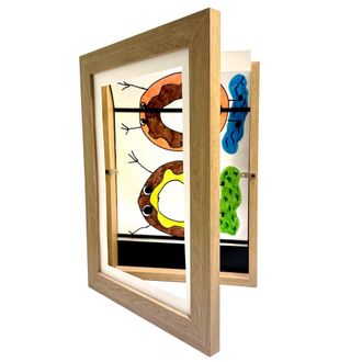 OEM Marco De Fotos Tama&ntilde;o A4 Para Dibujos Infantiles, Dise&ntilde;o Abierto 8k, Ideal Para Guardar Las Obras De Arte De Los Ni&ntilde;os, Tapa Con Bisagras, Marco De Fo