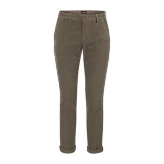 Dondup Slim-fit Trousers, male, Gray, Size: W30 Gaubert Trousers