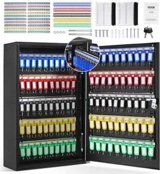 OEM Schl&uuml;sselschrank Schl&uuml;sselkasten 200 Schl&uuml;ssel, Schwarz Schl&uuml;sselbox Schl&uuml;sseltresor Einstellbar, Abschlie&szlig;barer Schl&uuml;sselschrank Mit 20 Schl&uuml;sselhalt