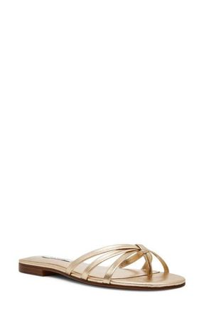 Steve Madden Calissi Flip Flop in Champagne Leather at Nordstrom, Size 8.5