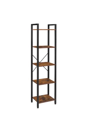 Boxxx Regal, Braun, Schwarz, Holzwerkstoff, Vintage, 5 F&auml;cher, 39.6x154x30 cm, Typenauswahl, stehend, in verschiedenen Gr&ouml;&szlig;en erh&auml;ltlich, Wohnzimmer, Wohnw&auml;