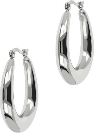 Autentica Polished Oval Hoop Earrings