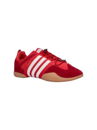 adidas Three-Stripe Leather Sneakers - Red