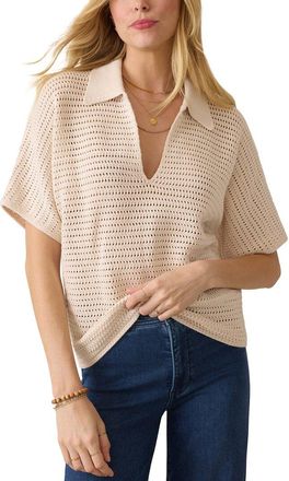 Faherty Seacoast Crochet Polo