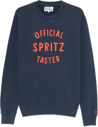 MC2 Saint Barth Blue Crewneck Graphic Sweatshirt