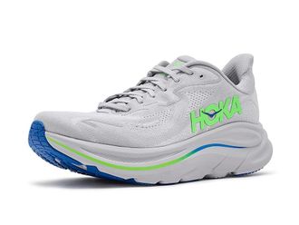 Hoka One One Clifton 10 Mens Shoes Ash Grey/Neon Green : 11.5 D - Medium