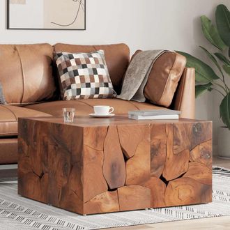 vidaXL Taburetes/mesa De Centro Madera De Teca Maciza Vidaxl