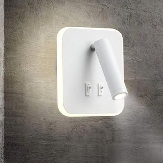 OEM Aplique De Pared Led De Interior De 10 W, Con Interruptor, Ideal Para Dormitorios Y Oficinas, Color Blanco, Luz C&aacute;lida
