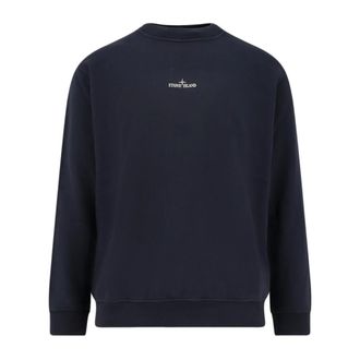 Stone Island Sweatshirts, male, Blue, Size: 2XL Blue Sweatshirts for Men