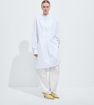 Bottega Veneta Camicia in popeline di cotone compatto - Bianco - Donna - 36