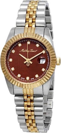 Mathey-Tissot Rolly III Crystal Brown Dial Ladies Watch D810BM