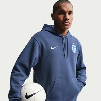 Nike England Club Nike Mens Soccer Pullover Hoodie in Blue | IB6297-410