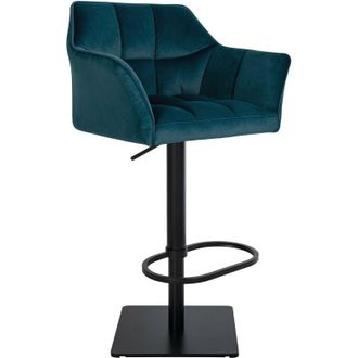 Clp Clp - Taburete De Bar Damaso Funda De Terciopelo Verde Negro