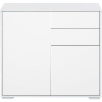 HOMCOM Mobile Moderno Multiuso 2 Armadietti e 2 Cassetti Apertura a Pressione