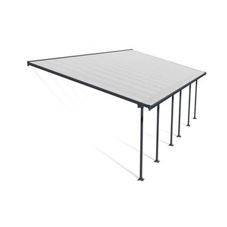Palram Patio Cover Feria 4M Deep 4X8.50 Clear - L850 x W385 x H305 - Grey