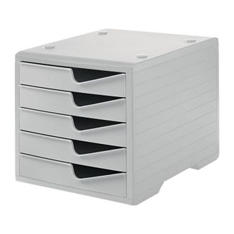 Styro Styro - Coffre De Rangement 5 Tiroirs Gris/polystyr&egrave;ne Gris H255xl270xp340mm