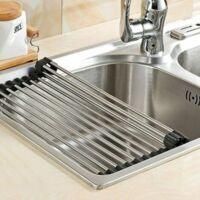 OEM Escurridor De Platos, Escurridor De Platos Plegable Negro Y/o Colador De 37,5 Cm X 28 Cm, Escurridor De Platos - Crezuo