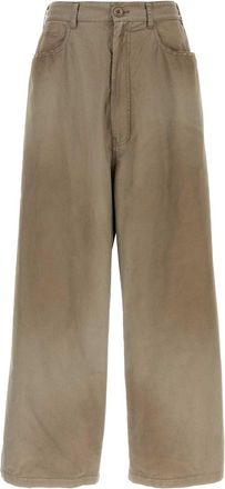 Balenciaga Two Tone Cotton And Polyester Pant