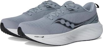Saucony Mens Saucony Triumph 22 Sneaker Gray Lace-Up Running Shoes ZOGG2609