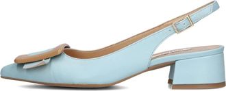 Notre-V Schoenen, Dames, Blauw, 38 EU, Leer, Elegante Slingbacks
