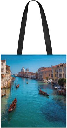 Generic Venice Italy Boats Gondolas Europe Tote Bag for Women Men Shoulder Bags Purses Pouch Handbags