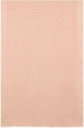 Ferragamo Gancini sjaal met jacquard-logo - Beige