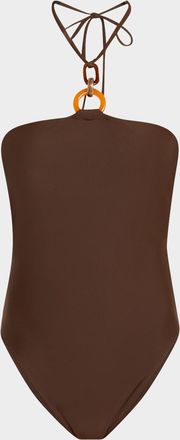 Ramy Brook May Ring Halter One-Piece Swimsuit