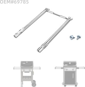 OEM Quemador De Parrilla De 18 Pulgadas (69785) Para Barbacoas De Gas Weber Spirit I Y Ii Serie 200, Spirit E-210, E-220, Spirit S-210, S-220 Con Tubo De 