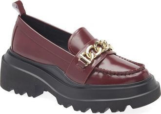 G.H. Bass & Co. Chain Lug Sole Platform Loafer in Wine at Nordstrom Rack, Size 7.5