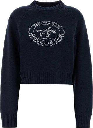 Sporty & Rich Logo-print Wool Jumper