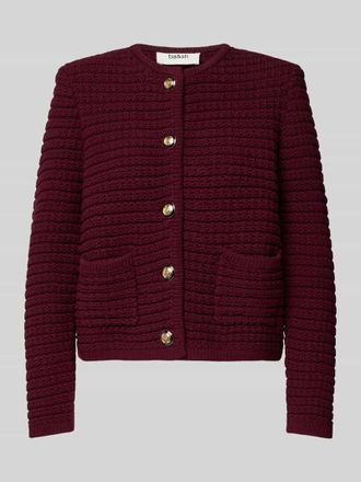 BA&SH Strickjacke mit Eingrifftaschen Modell GASPARD in Bordeaux, Gr&ouml;&szlig;e M