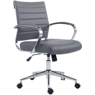Clp Clp - Silla De Oficina Oakland Simil Cuero Gris