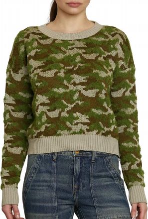 NSF Blayne Crew Sweater In Camo Jacquard