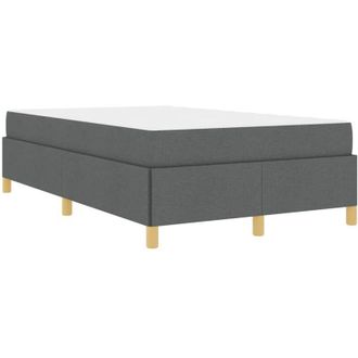 vidaXL Cama Tipo Box Spring Gris Oscuro Y Blanco Y Gris Oscuro Vidaxl
