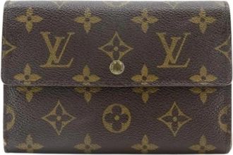 Louis Vuitton Pre-owned Canvas Portemonnee - unisex - Vintage Accessoires - Bruin - ONE Size - Vintage