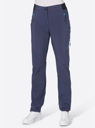 Casual Looks Funktionshose CASUAL LOOKS, Damen, Gr. 19, Kurzgr&ouml;ssen, blau (nachtblau), 55% Baumwolle, 42% Polyamid, 3% Elasthan, gemustert, mehrfarbig, unifarben, 