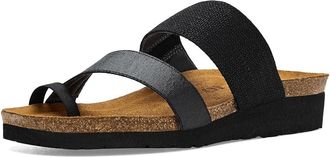 Naot Sia Womens Sandals Black Linen Elastic/Black Stretch : EU 42 (US Womens 11) M, Leather