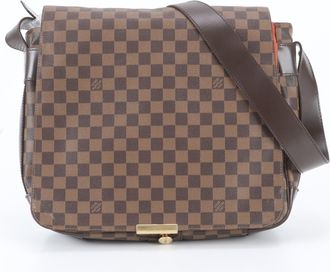 Louis Vuitton Ebene Leather Coated Canvas Messenger Bag Shoulder Bag (Pre-Owned)
