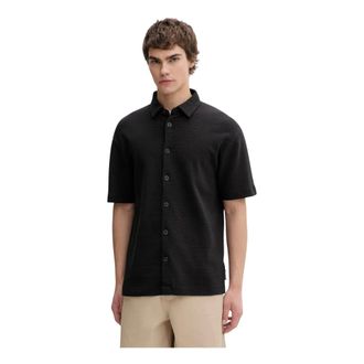 Marc O'Polo Overhemden, Heren, Zwart, L, Short Sleeve Shirts